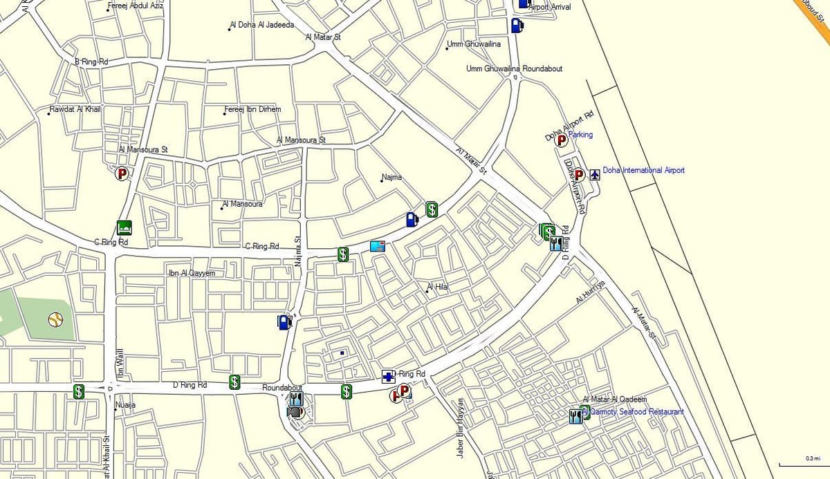 แผนที่ของ world. kgm กาตาร์สนามบิน