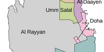 แผนที่ของกาตาร์ municipality 