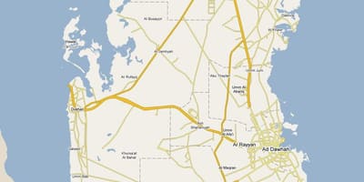 แผนที่แสดงกาตาร์